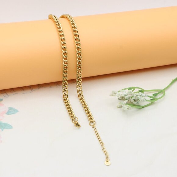 Bold Chunky Chain Necklace with Evil Eye Padlock Charm, XPNL0355 - Picture 12 of 12